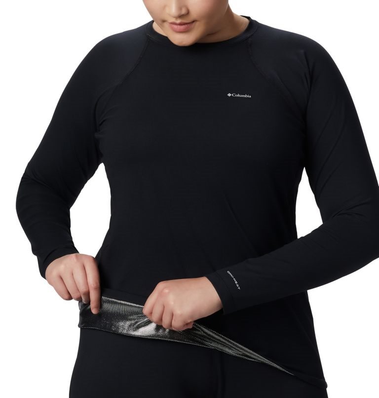 Women's Columbia Midweight Stretch Long Sleeve Sweatshirts Black | Plus Size CA-C480C